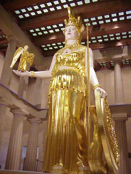 A reproduction of Phidias’ masterwork, Athena Parthenos. Credit Ancient History Encyclopedia