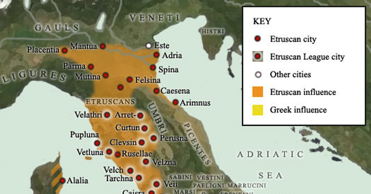 Ancient Etruscan Map