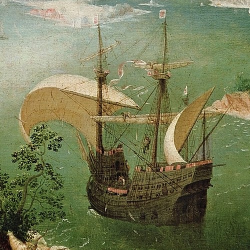 Un barco de Carrack de Bruegel