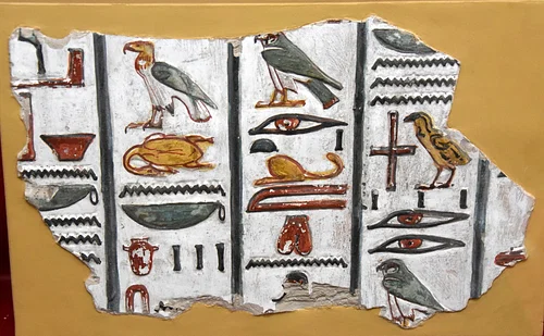 history of logo design in form of hieroglyphs 