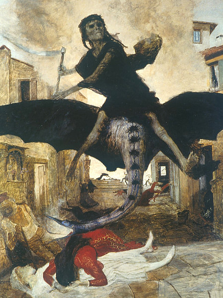 The Plague by Arnold Bocklin (by Arnold Böcklin)
