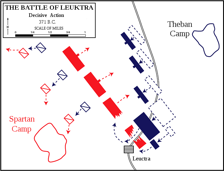 Battaglia di Leuctra, 371 aC (Dipartimento di Storia, Accademia Militare degli Stati Uniti)