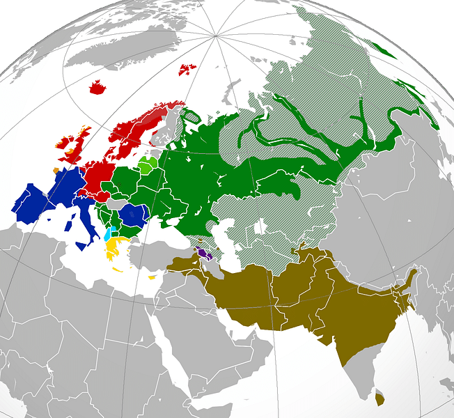 Família de línguas indo-européias (Hayden120)