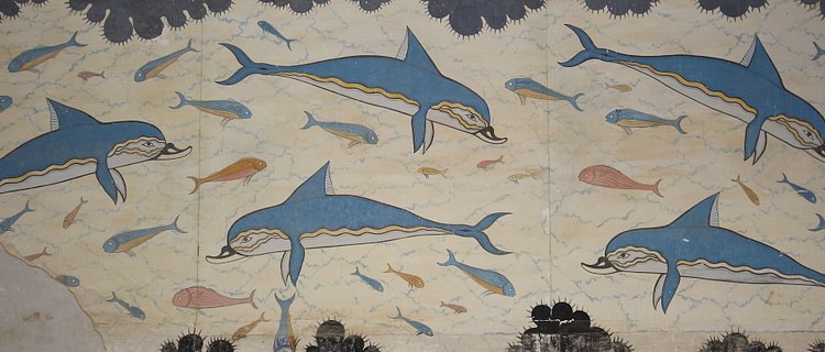 Fresco de golfinhos, Cnossos, Creta ()