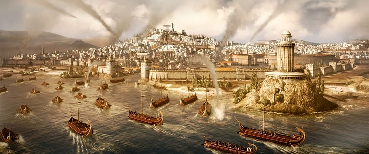 Ataque naval romano contra Cartago (La Asamblea Creativa)