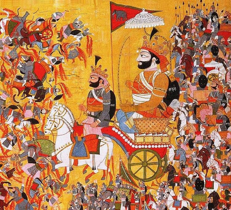 Karna in the Kurukshetra War (Unknown Artist)