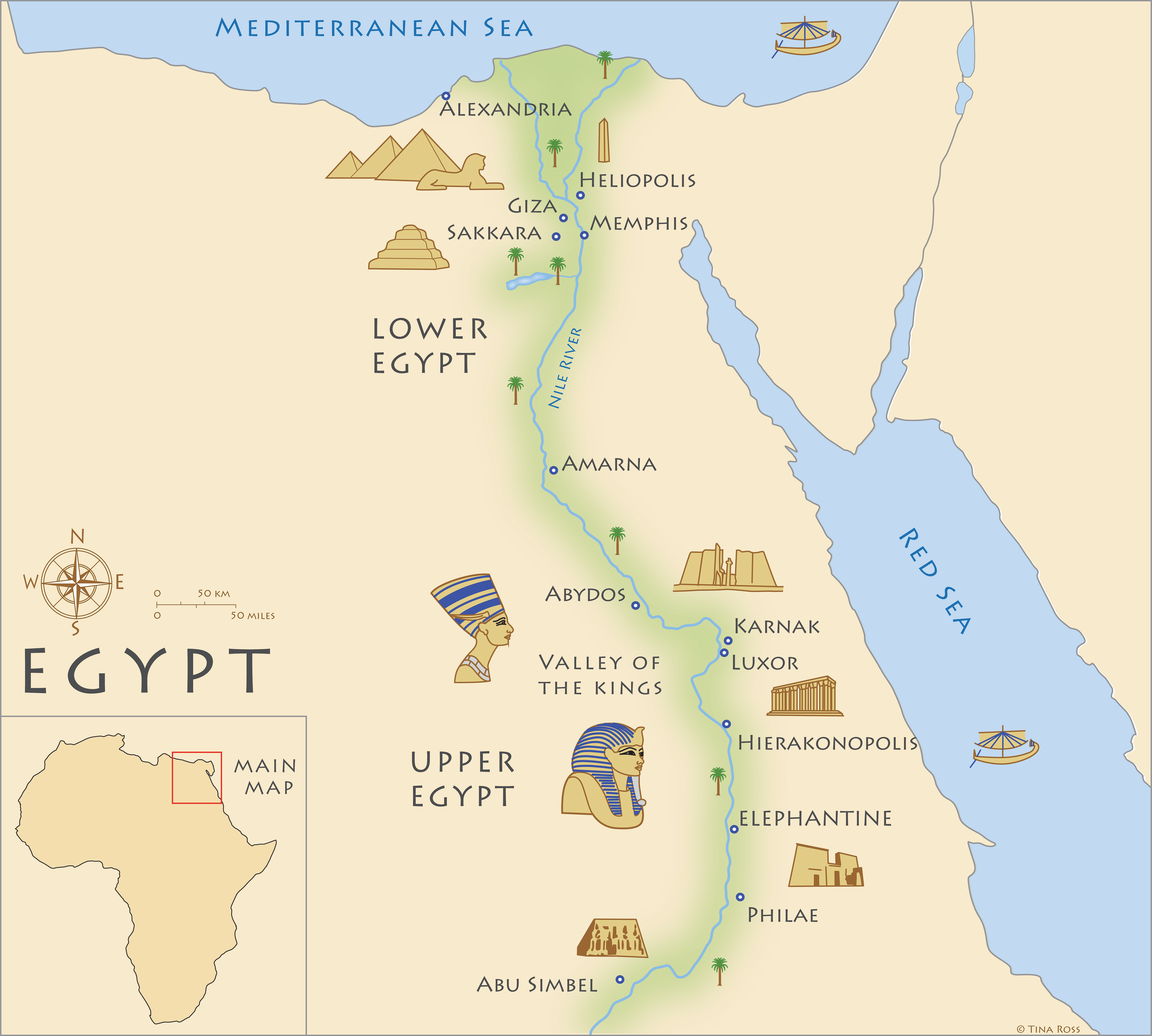 Map Of Ancient Egypt Illustration Ancient History Encyclopedia
