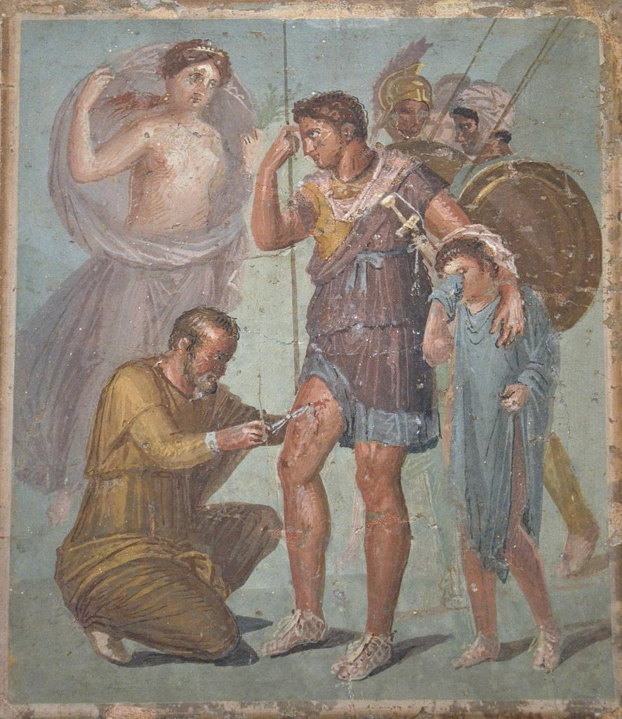Fresco with Wounded Aeneas (Illustration) - Ancient History ...