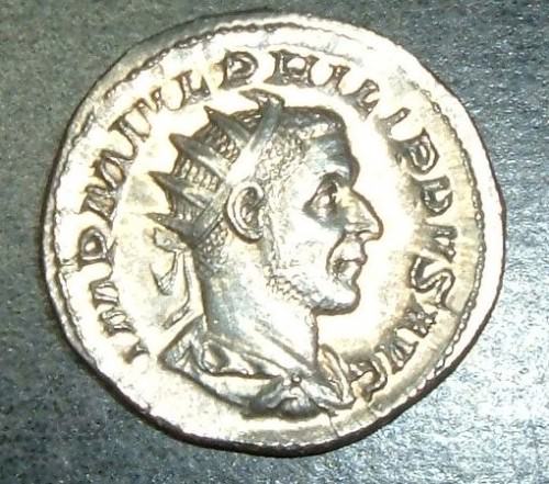 Moneda romana de Felipe el árabe