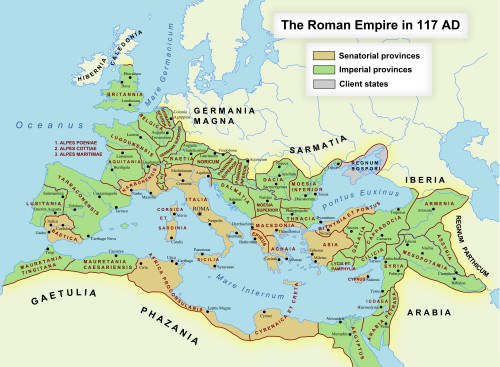 Imperio Romano en 117 CE