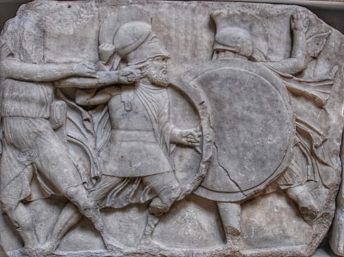 Luta dos hoplitas gregos