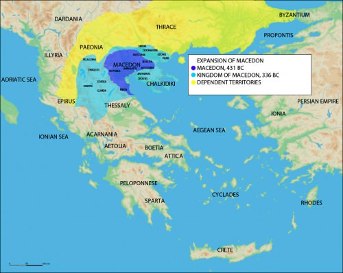 Mapa da Expansão da Macedônia