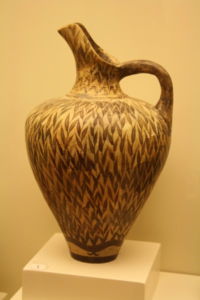 Minoan Clay Jug in Floral Style