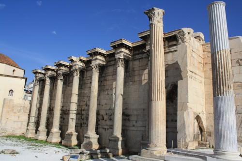Fachada, Biblioteca de Adriano, Atenas