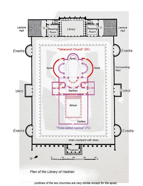 Plan de la Biblioteca de Adriano