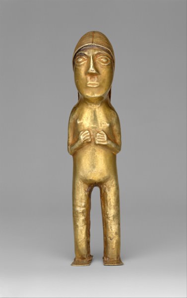 Estatueta feminina de ouro Inca