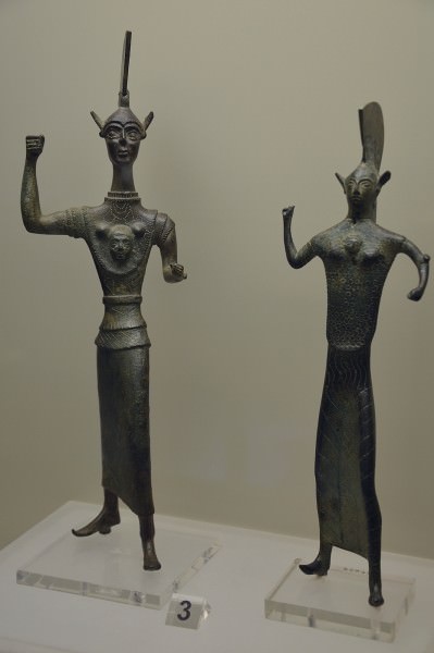 Statuette votive etrusche di Menerva (Atena)