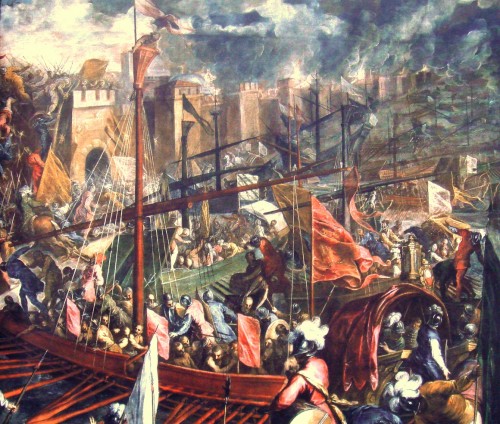 O saque de Constantinopla em 1204 dC