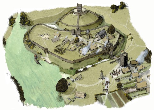 Diagrama do Castelo de Motte e Bailey